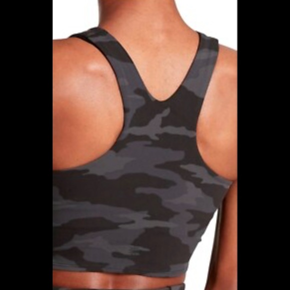 Athleta Gray Crop Tank Top Fitted Style - Picture 2 of 6